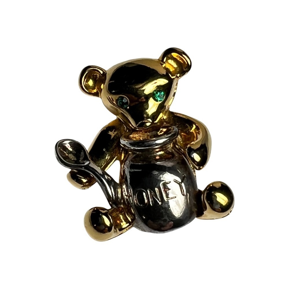 Vintage Bear With Honeypot Brooch